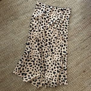Leopard Midi Slip skirt